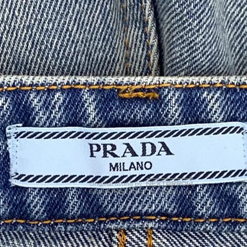 Prada Prada Blue triangle jeans Size 25" / US 0 / IT 36 - 8 Thumbnail