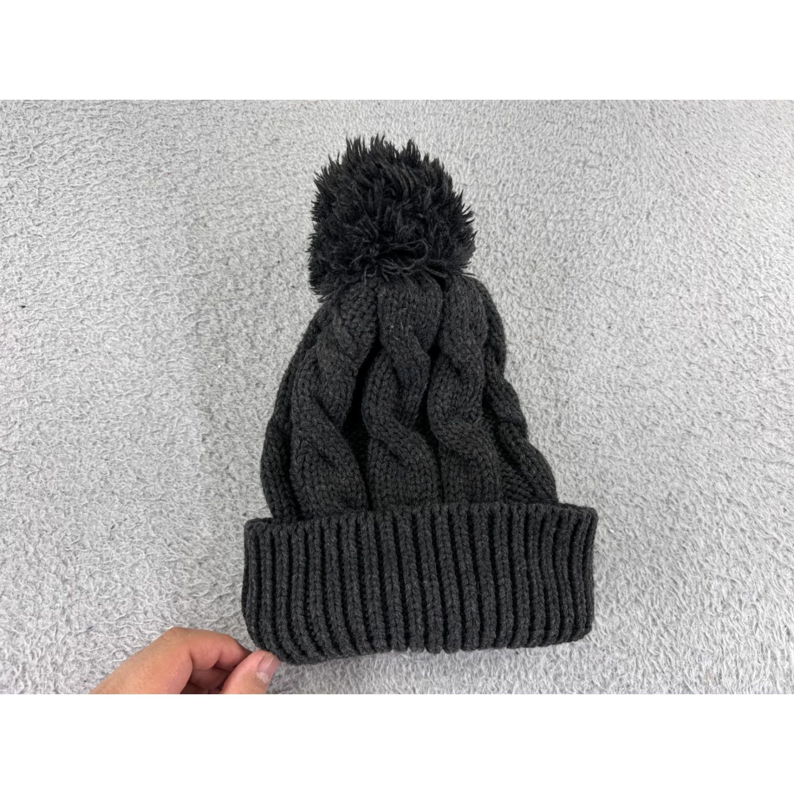 Vintage Unbranded Beanie Adult One Size Gray 100% Acrylic Cable Knit Utah Ski Snowboard Size ONE SIZE - 3 Thumbnail