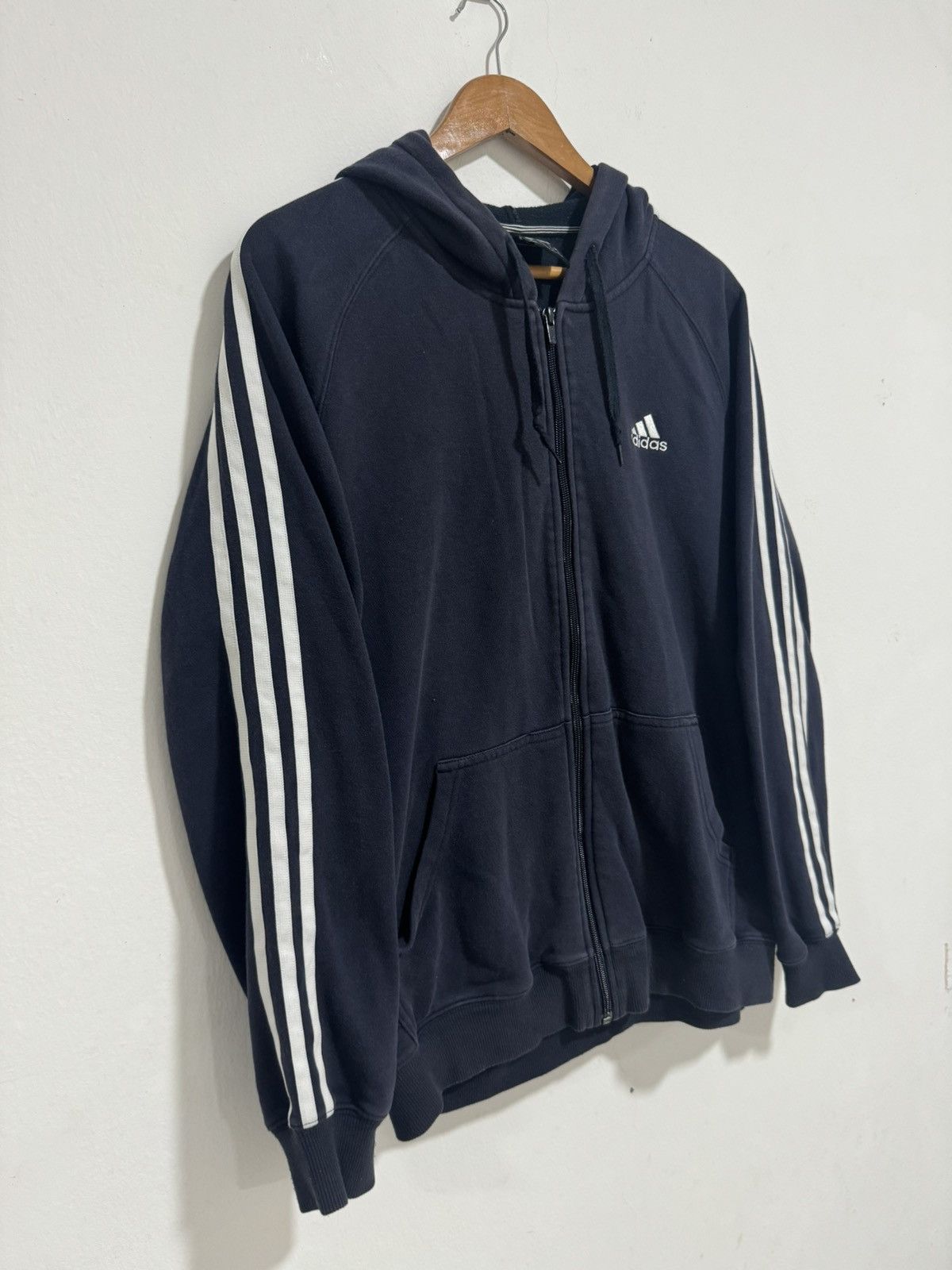 Adidas × Vintage Vintage Adidas Hooded Track Jacket Size US M / EU 48-50 / 2 - 2 Thumbnail