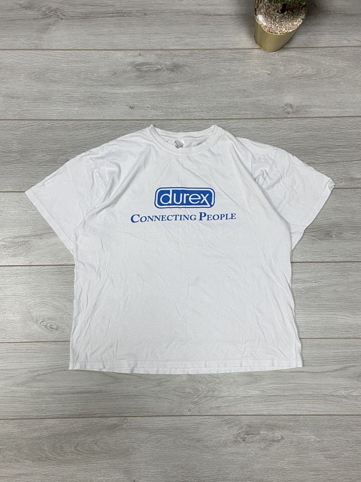 Vintage Durex Connecting people vintage t-shirt big logo Size US XL / EU 56 / 4 - 2 Thumbnail