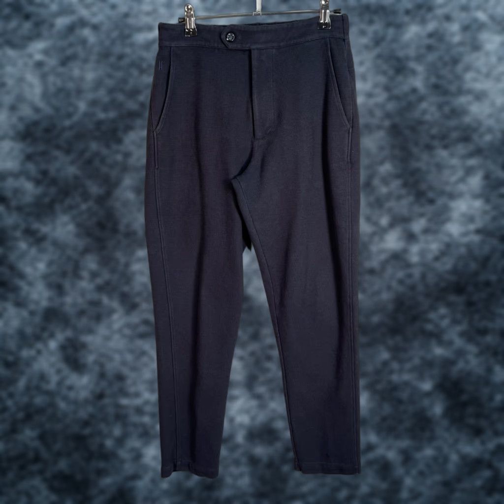 Vintage Hamilton & Hare Mens XS Navy Blue Cotton Blend Pants Tapered Leg Chino Flat Front Regular Navy Mens XS Pants Size US 27 - 1 Thumbnail