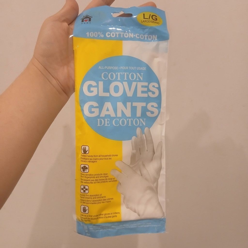 The Unbranded Brand NWT %100 Cotton Gloves In White Size Large Size ONE SIZE - 3 Thumbnail