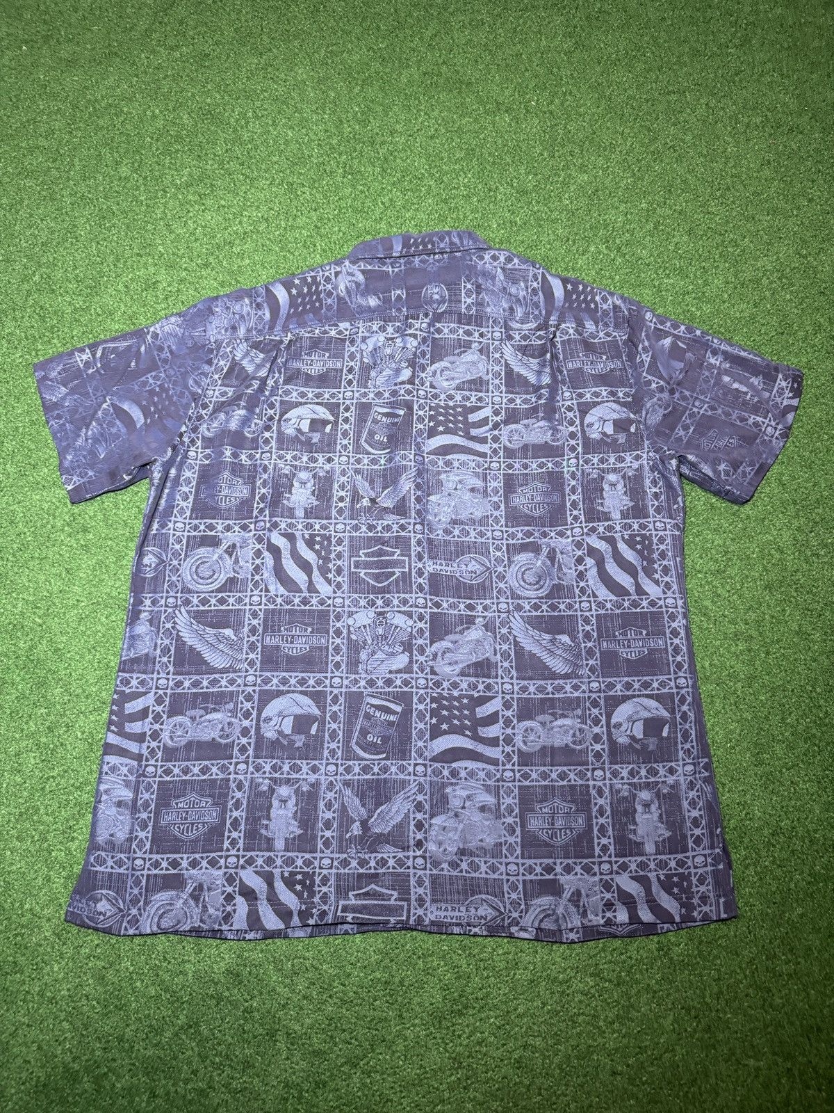 Harley Davidson Vintage Harley Davidson Button Down Hawaiian Biker XL Shirt Size US XL / EU 56 / 4 - 4 Thumbnail
