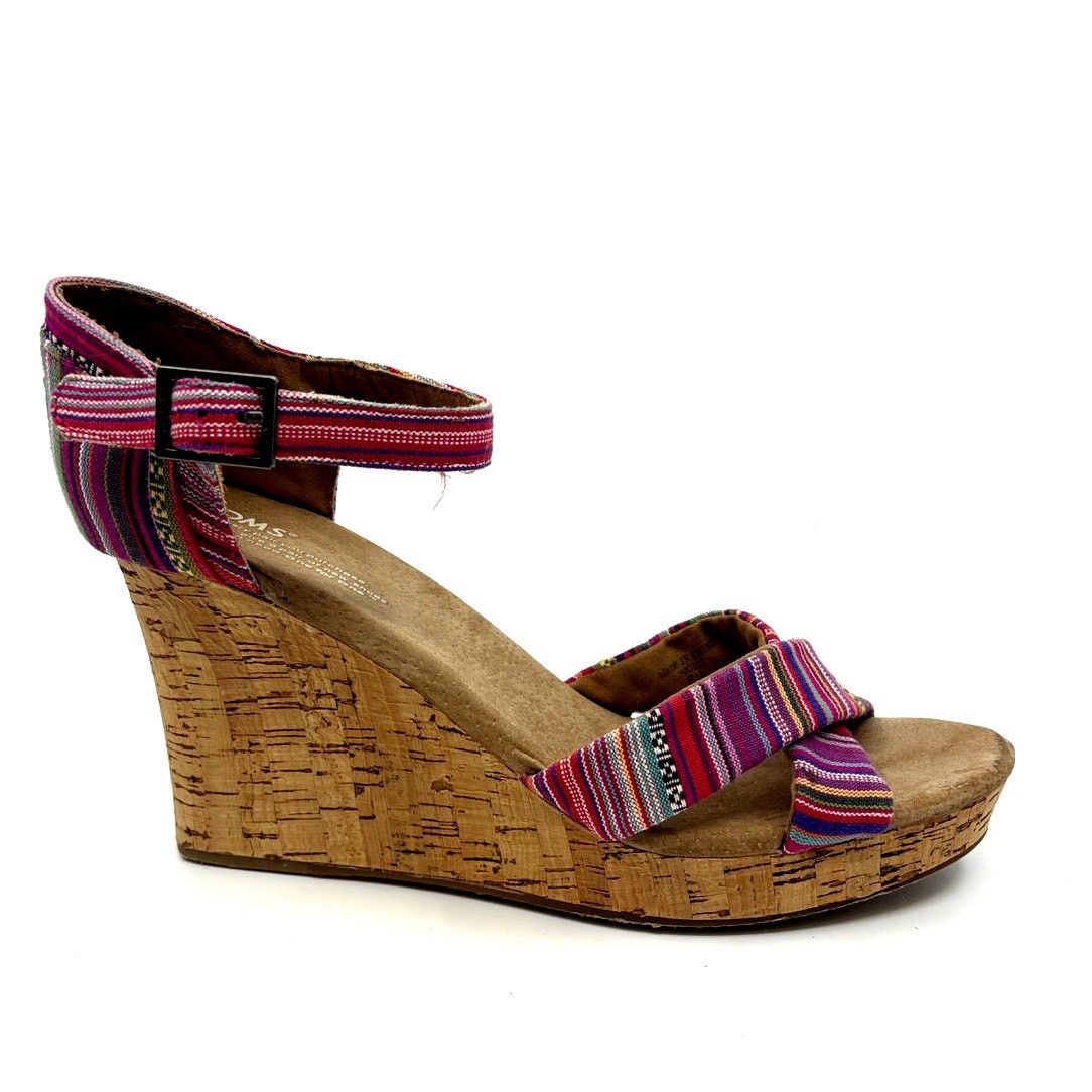 Toms Size 11 | TOMS Women’s Sienna Cork Wedge Sandal Shoes Size US 11 / IT 41 - 2 Thumbnail