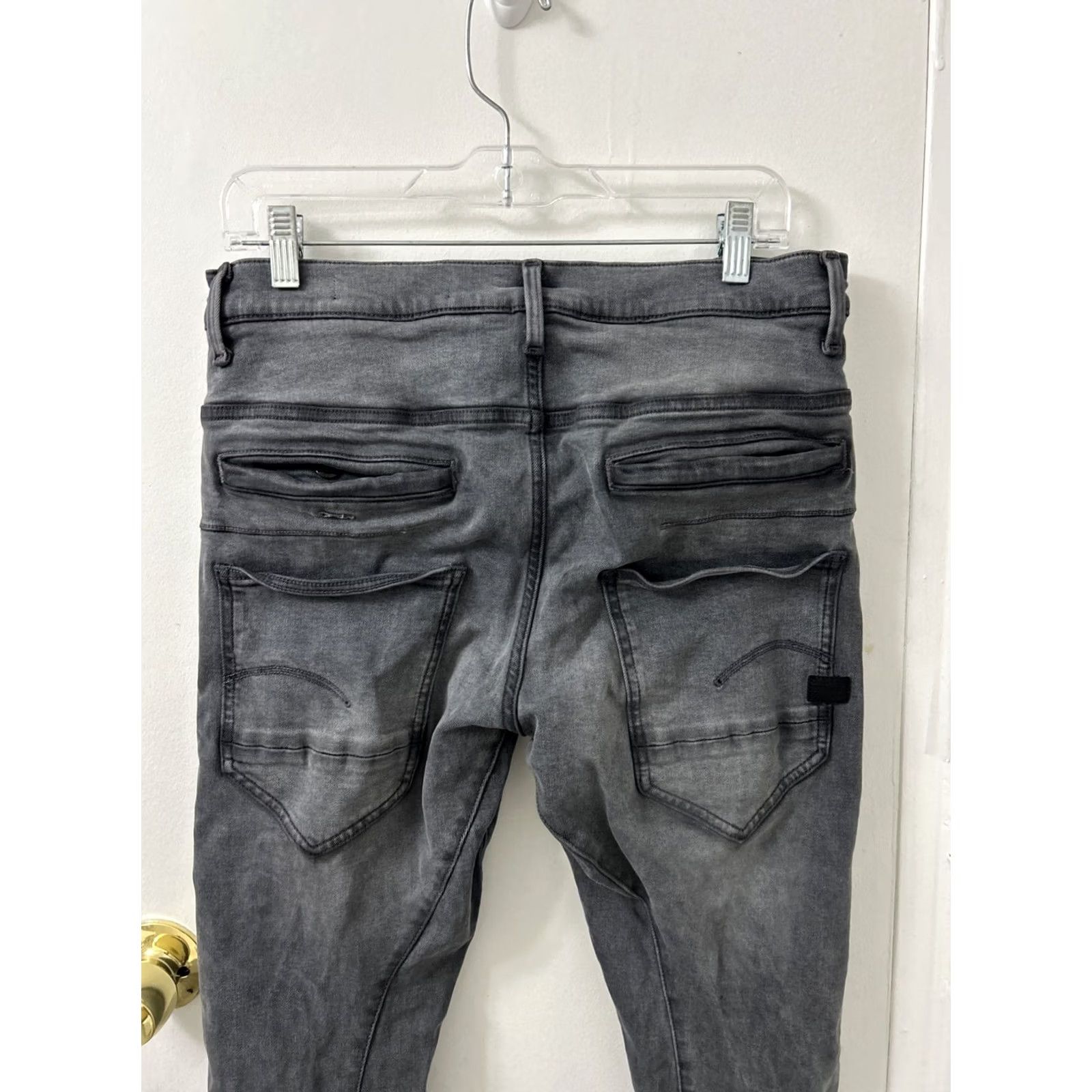 Vintage G-Star RAW Jeans Mens 30x30 Gray D Staq 3D Slim Premium Italian Denim Cotton Jeans Slim Men Gray 30 Inseam 30 Button Pockets Style Skinny Vintage No Size US 30 / EU 46 - 7 Thumbnail