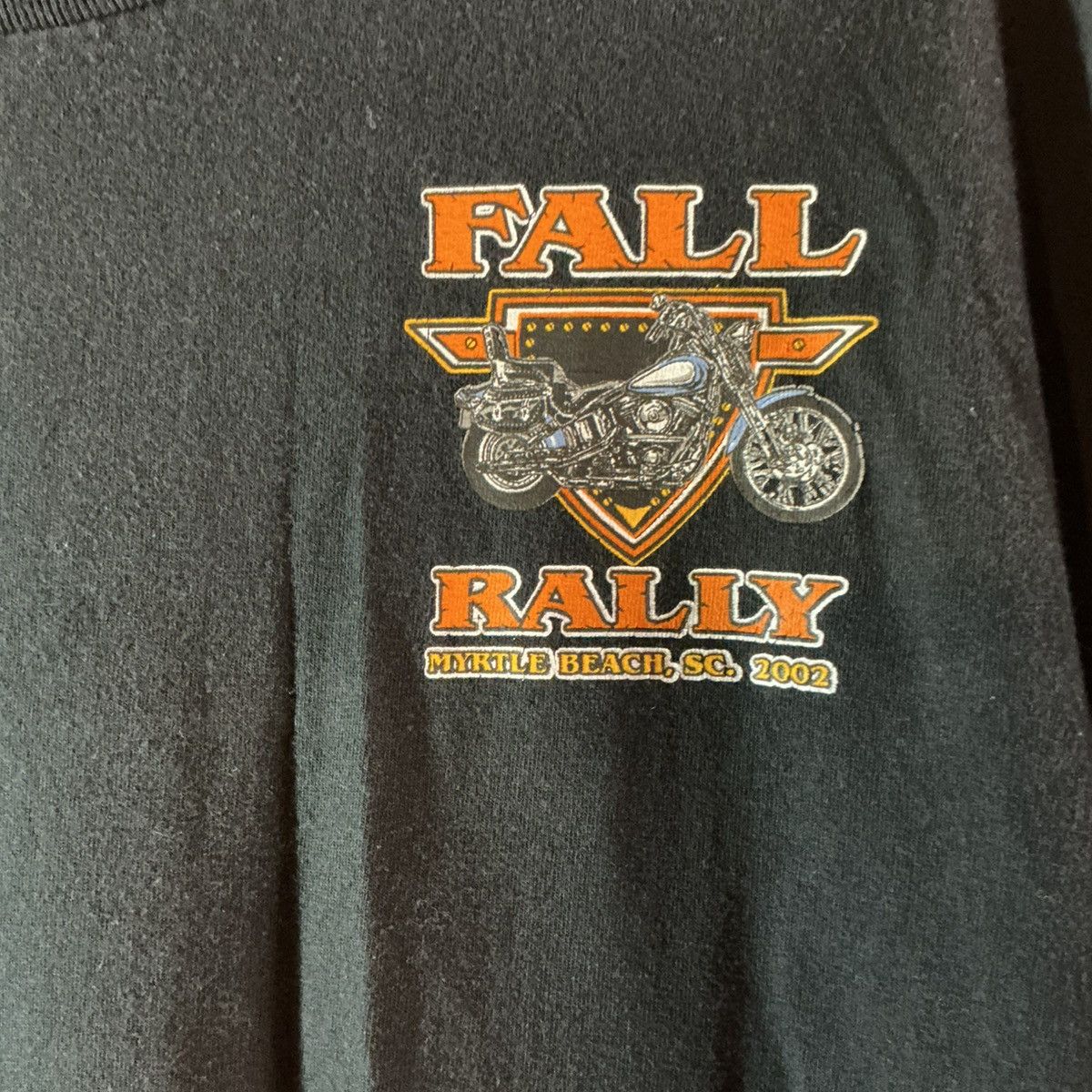 Jerzees Vintage Jerzees Black Tee with Orange Bike Rally Men’s Med Size US M / EU 48-50 / 2 - 3 Thumbnail