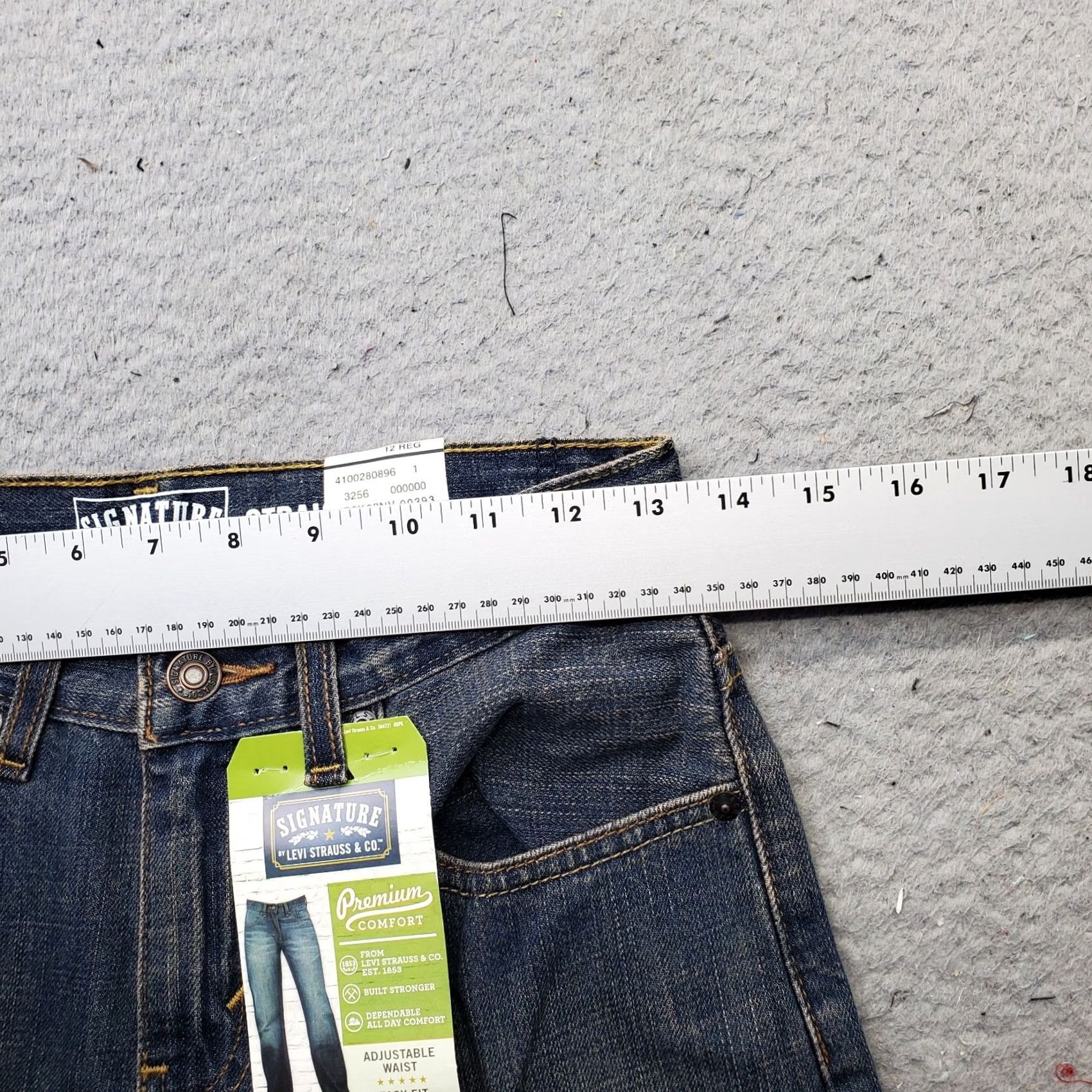 Levi's Levi's Womens 12 Blue Easy Fit Adjustable Waist Premium Comfort Straight Jeans Size 34" / US 12 / IT 48 - 6 Thumbnail