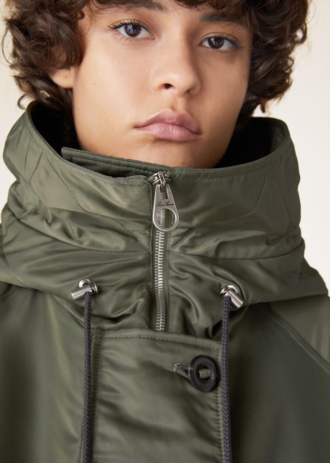 Loro Piana o1srvl11e0125 FAN6275 Amantin Bomber Jacket in Green Size L / US 10 / IT 46 - 4 Thumbnail