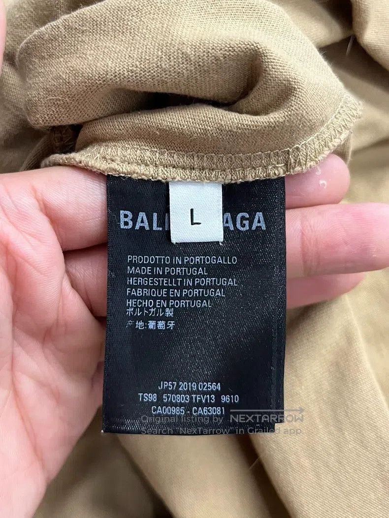 Balenciaga Balenciaga Embroidered Letter Logo Round Neck Short Sleeve Size US L / EU 52-54 / 3 - 4 Thumbnail