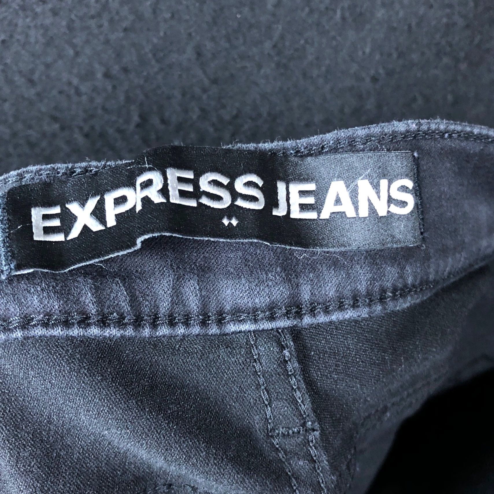 Express Express Womens Jeans Black Denim Low Rise Stella Legging Stretch 8 Size 30" / US 8 / IT 44 - 4 Thumbnail