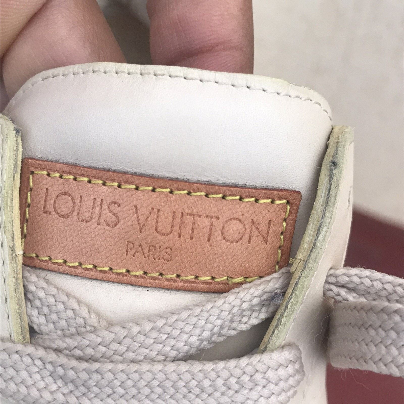 Louis Vuitton VINTAGE Louis Vuitton Sneakers Leather Toe women Beige Size US 7.5 / IT 37.5 - 7 Thumbnail