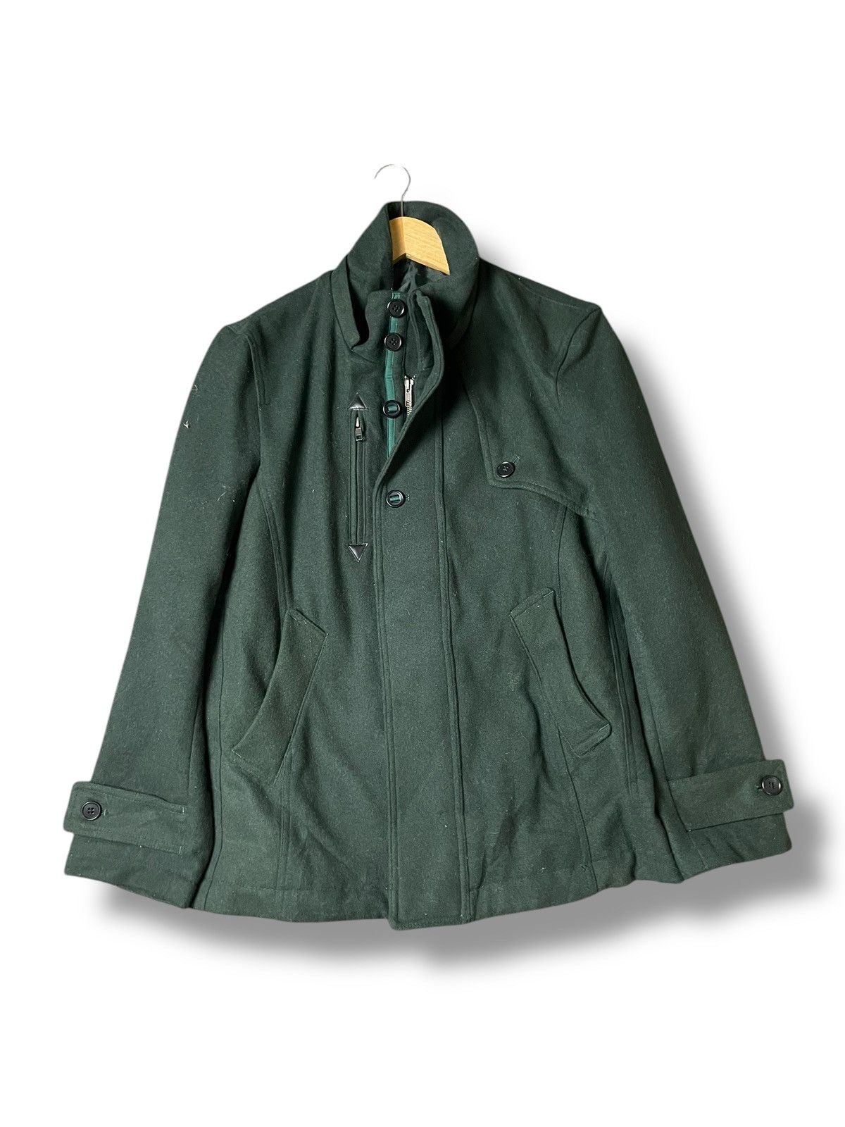 Japanese Brand × Vintage The Shop TKMIXPICE Stand Collar Wool Coat (106) Size US L / EU 52-54 / 3 - 1 Thumbnail