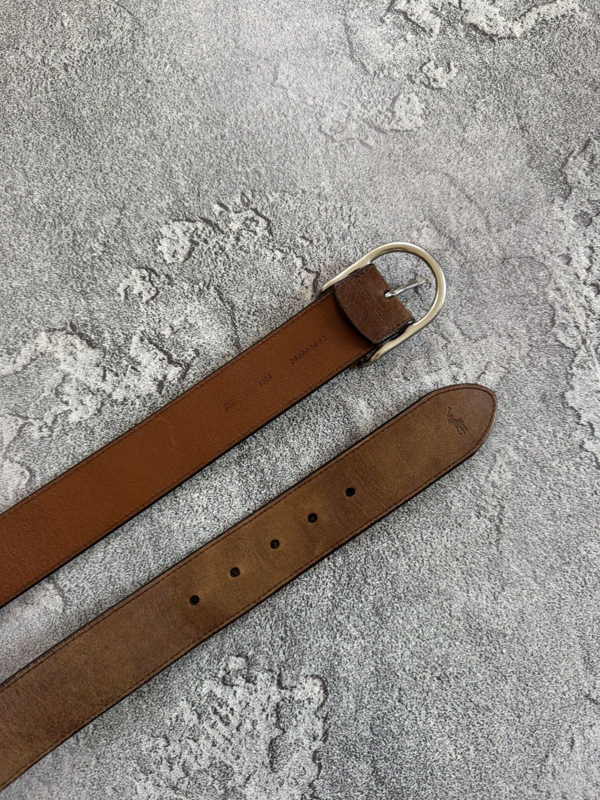 Polo Ralph Lauren × Vintage Polo Ralph Lauren brown leather belt biker cowboy casual Size ONE SIZE - 15 Thumbnail