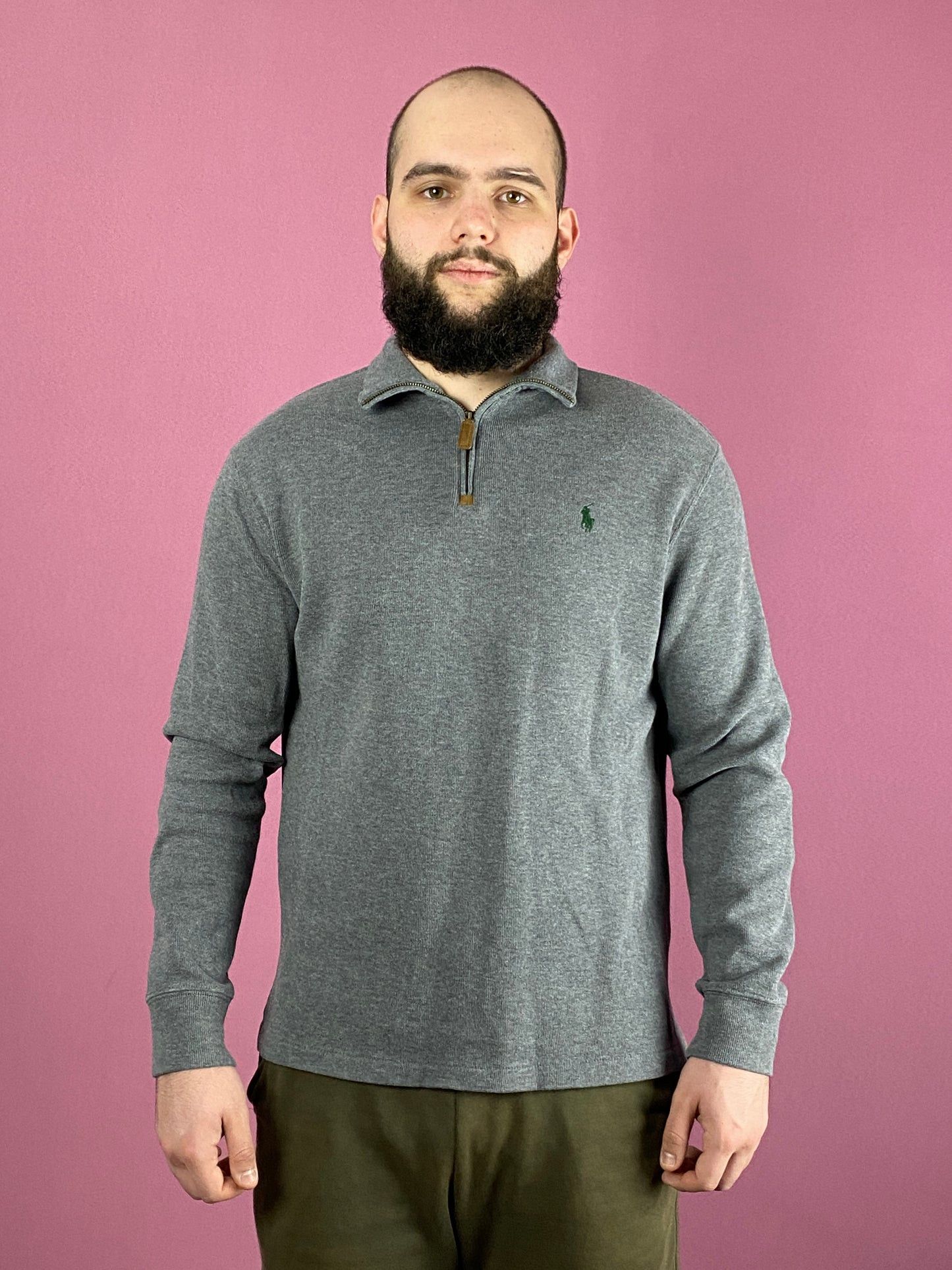 Polo Ralph Lauren × Vintage Polo Ralph Lauren Vintage Men's Quarter Zip Sweater - M Size US M / EU 48-50 / 2 - 2 Thumbnail