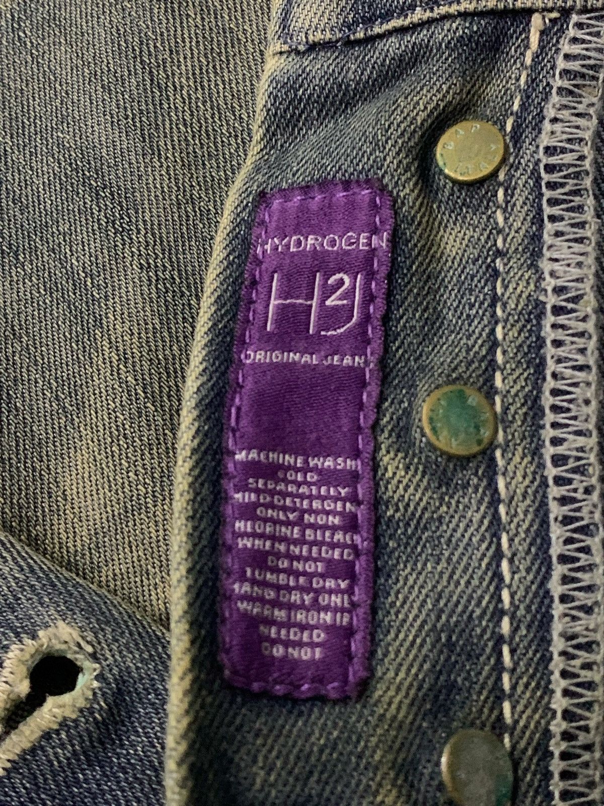 HYDROGEN × Hysteric Glamour × If Six Was Nine Hydrogen Distressed Muddy Dirty Wash Hand Made Denim Pants Size US 32 / EU 48 - 22 Thumbnail