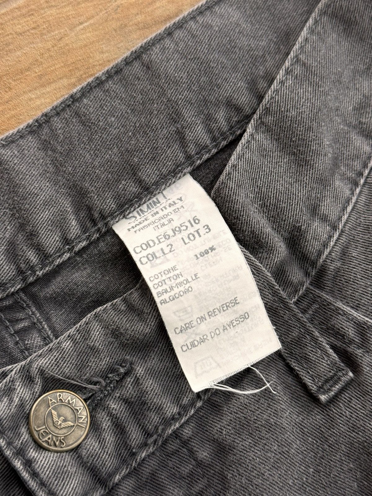 Armani × Vintage Vintage Armani Jeans Grey Baggy Japanese Streetwear Pants Size US 30 / EU 46 - 12 Thumbnail