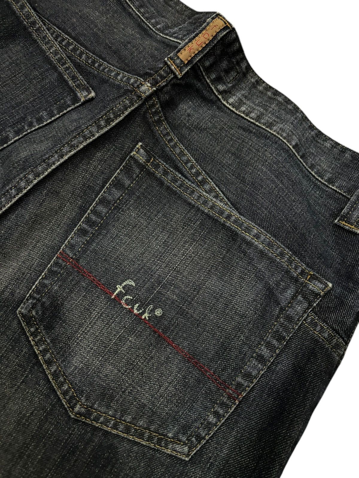 FCUK × French Connection 90s Vtg Fcuk Fuck JNCO Baggy Wide Leg Faded Jeans Size US 32 / EU 48 - 6 Thumbnail