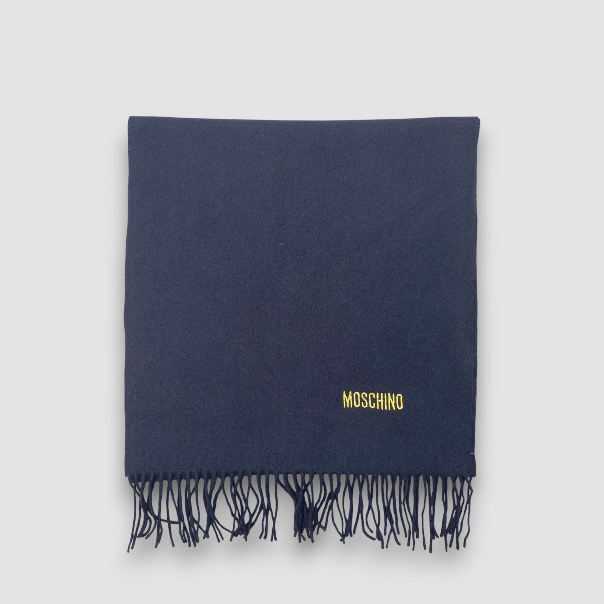 Japanese Brand Vintage Moschino Scarf Muffler Wool Fringe Winter Scarves Size ONE SIZE - 2 Thumbnail