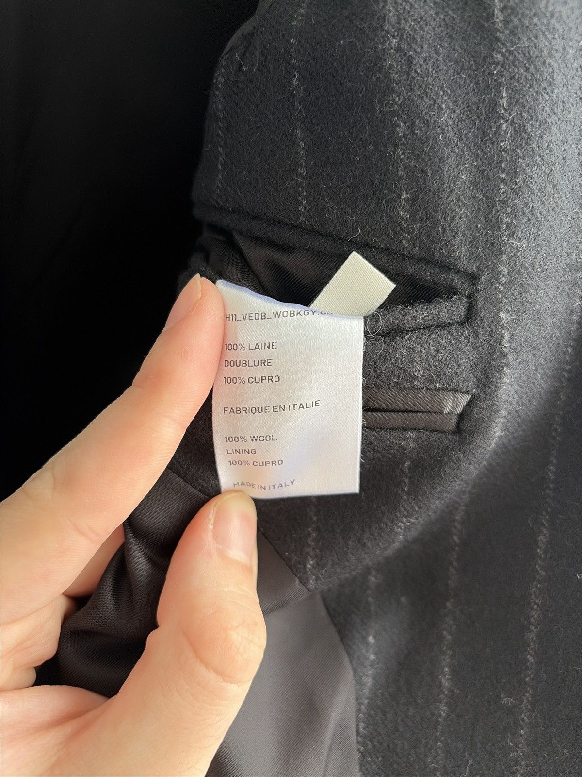 HUSBANDS Husbands Paris - Pinstripe Grey Double Breasted Jacket, 46 Size 36R - 7 Thumbnail