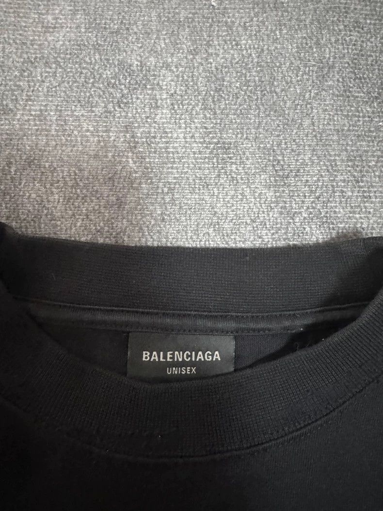Balenciaga Balenciaga Bitcoin Black Distressed Short Sleeve Shirt-2505 Size US M / EU 48-50 / 2 - 3 Thumbnail