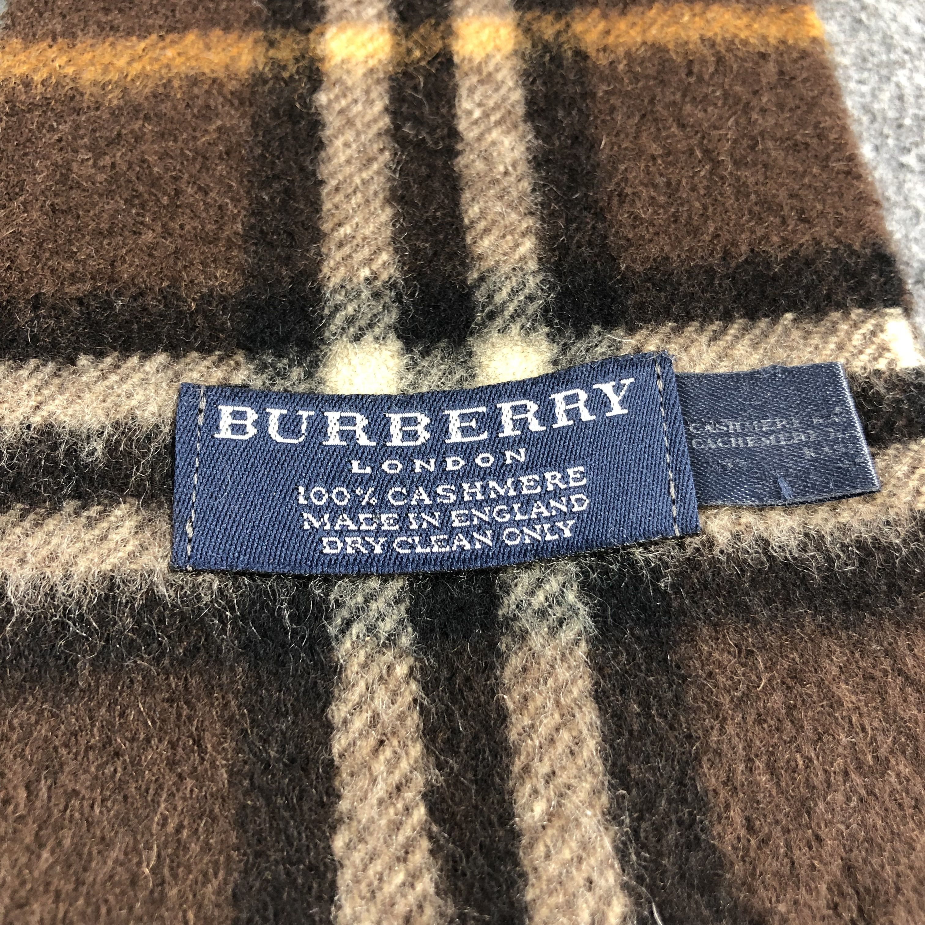 Burberry Burberry Nova Check Brown Scarf Muffler Cashmere V982 Size ONE SIZE - 3 Thumbnail