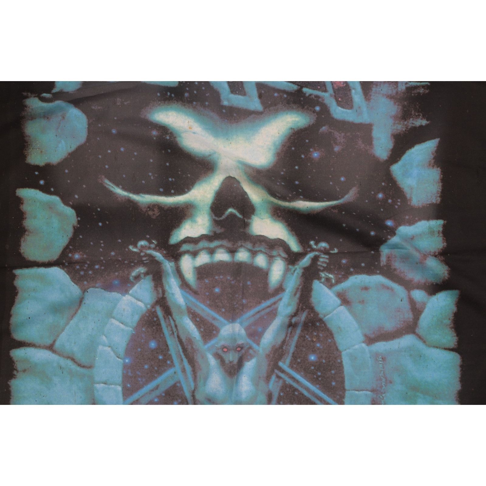 Vintage Vintage 90s Winterland Distressed Spell Out Slayer Band Flag Size ONE SIZE - 15 Thumbnail
