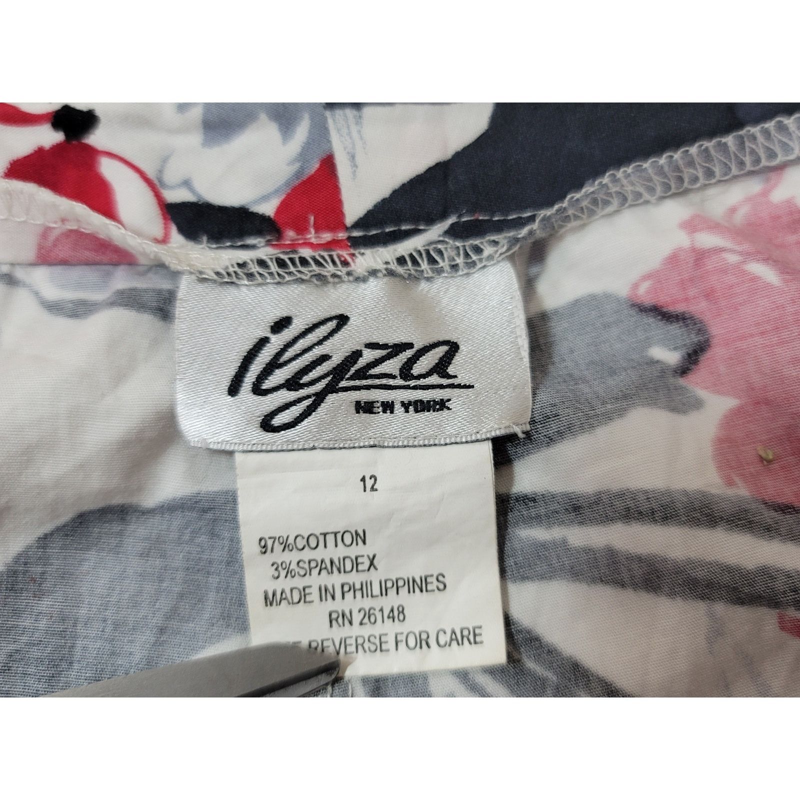 Other Ilyza Red Black White Floral Ankle Length Pants 12 Size 34" / US 12 / IT 48 - 4 Thumbnail