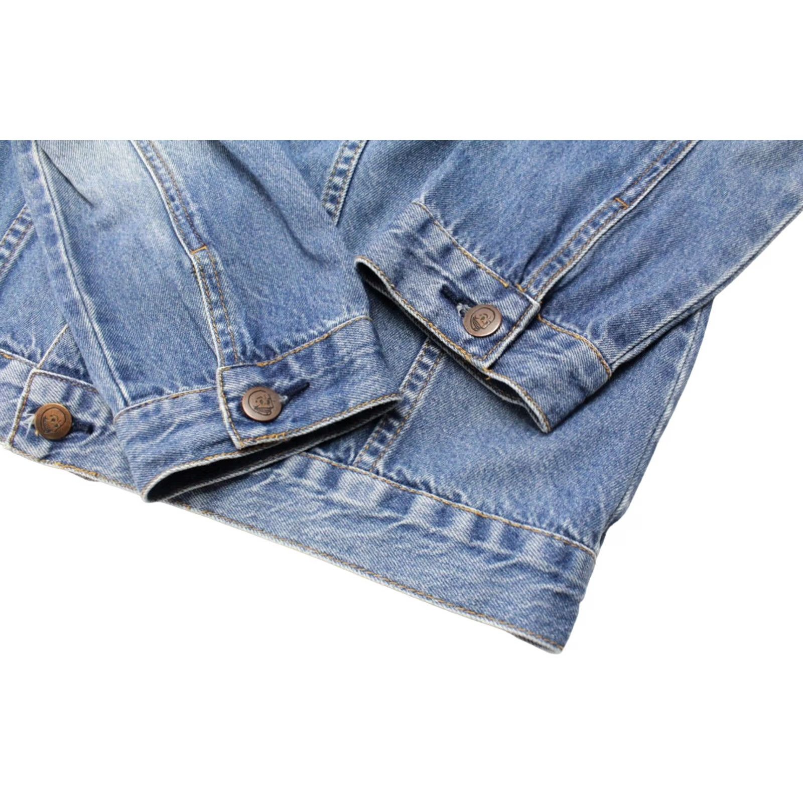 Cheap Monday Cheap Monday Tobias Jeans Jacket Men's LARGE Denim Button Up Fade Effect Blue Size US 33 - 5 Thumbnail
