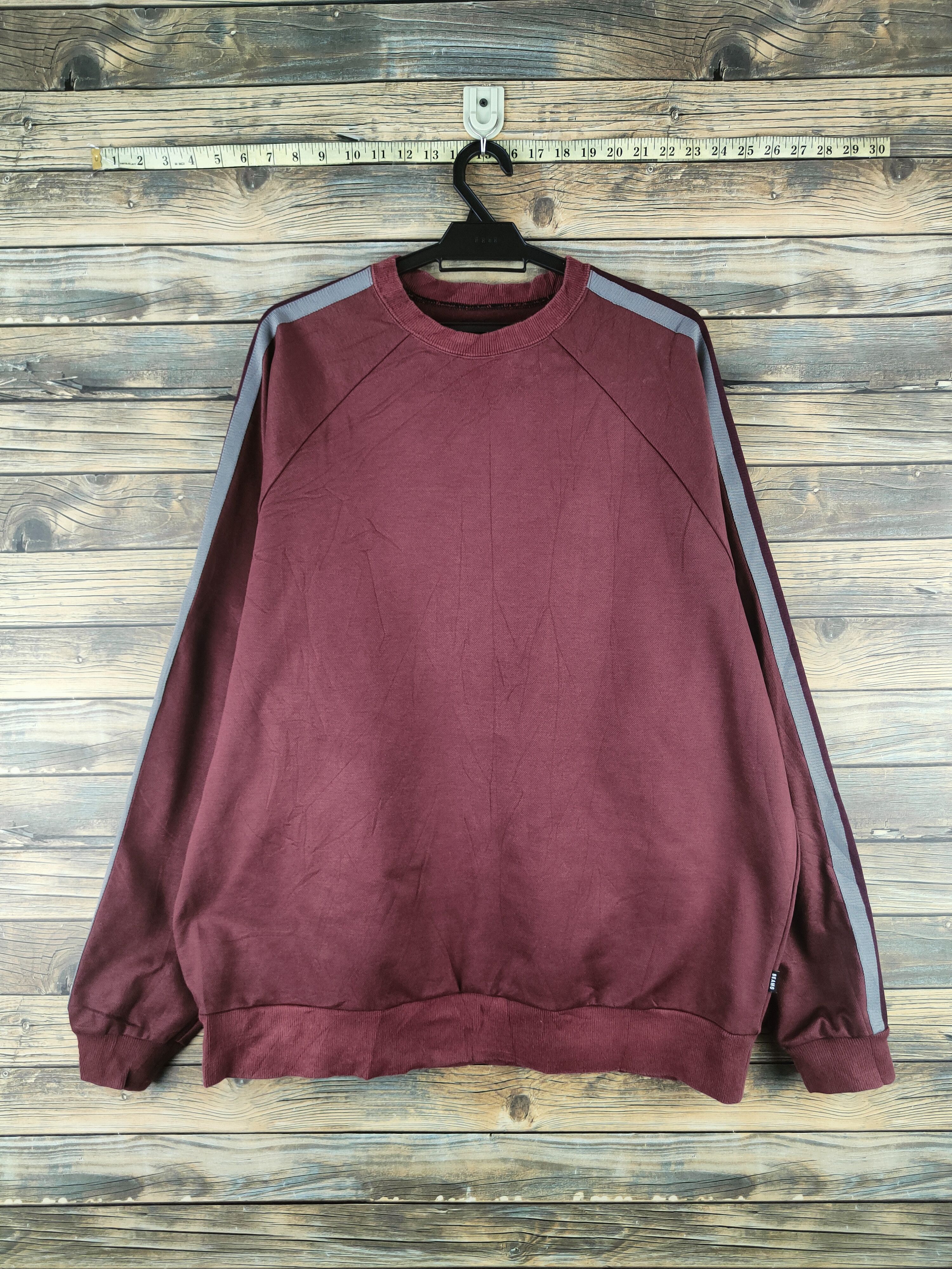 Japanese Brand Vintage & Retro Beams Maroon Sweatshirts Size US L / EU 52-54 / 3 - 1 Thumbnail