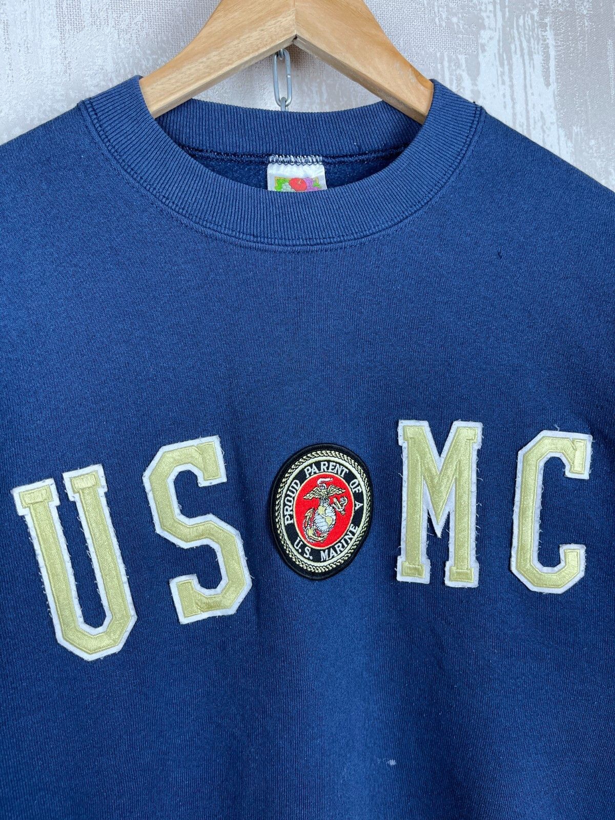 Other 90s USMC Proud Parent US Marine Corps Vintage Sweatshirt Size US L / EU 52-54 / 3 - 4 Thumbnail
