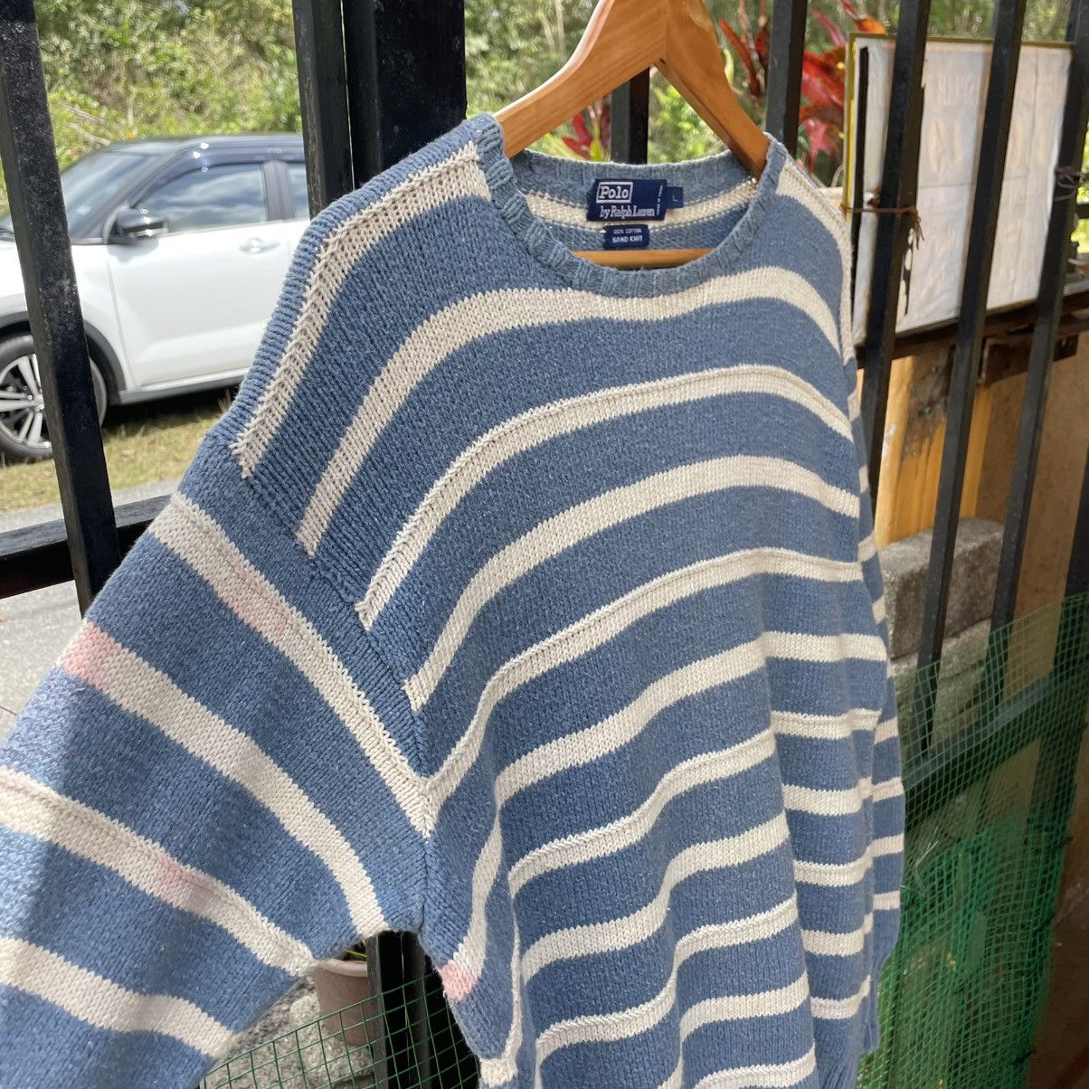 Polo Ralph Lauren 🔥Vintage Polo Ralph Lauren Hand Knit Made Striped Knitwear Size US S / EU 44-46 / 1 - 6 Thumbnail