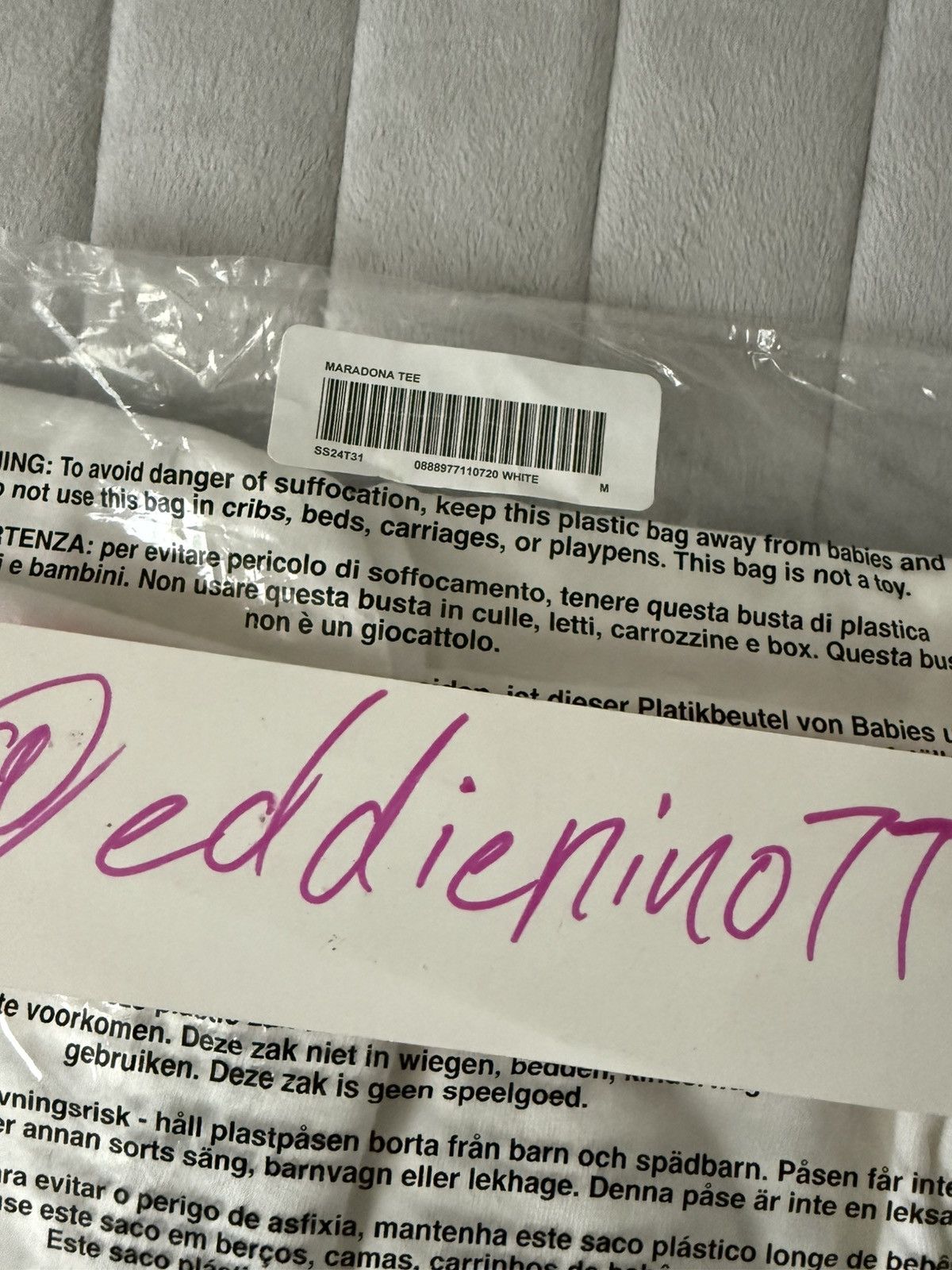 Supreme Supreme Maradona Tee White (M) Size US M / EU 48-50 / 2 - 4 Thumbnail