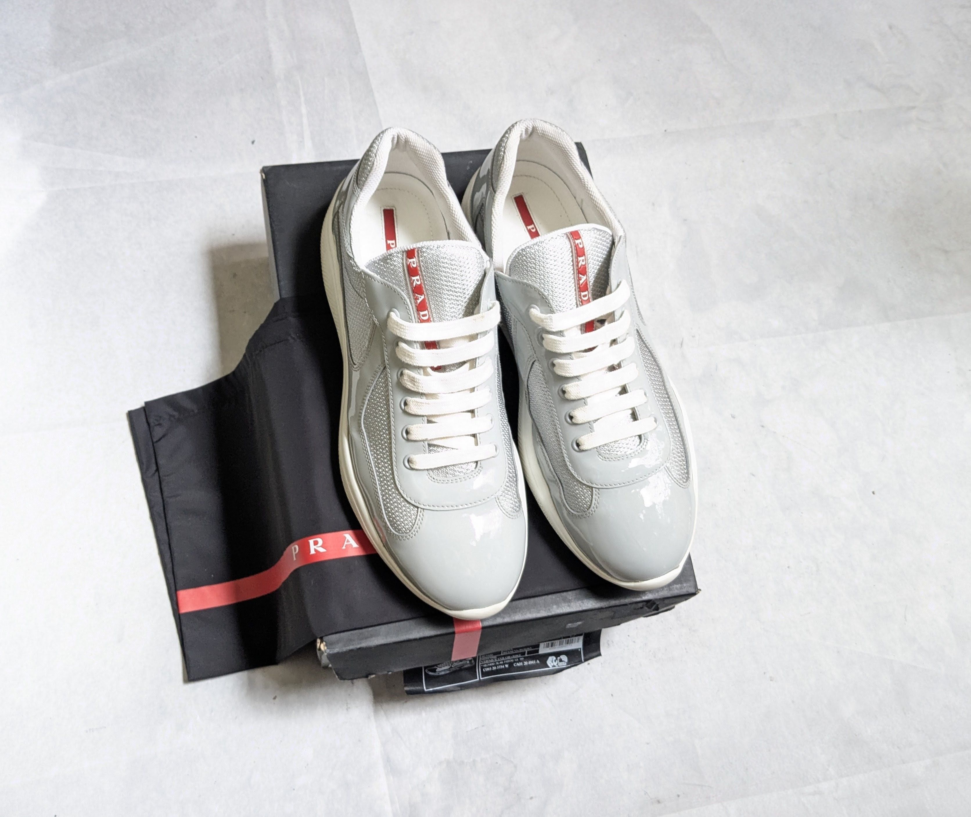 Prada Prada America's Cup Gray Patent Leather 11 US Low Size US 11 / EU 44 - 1 Thumbnail