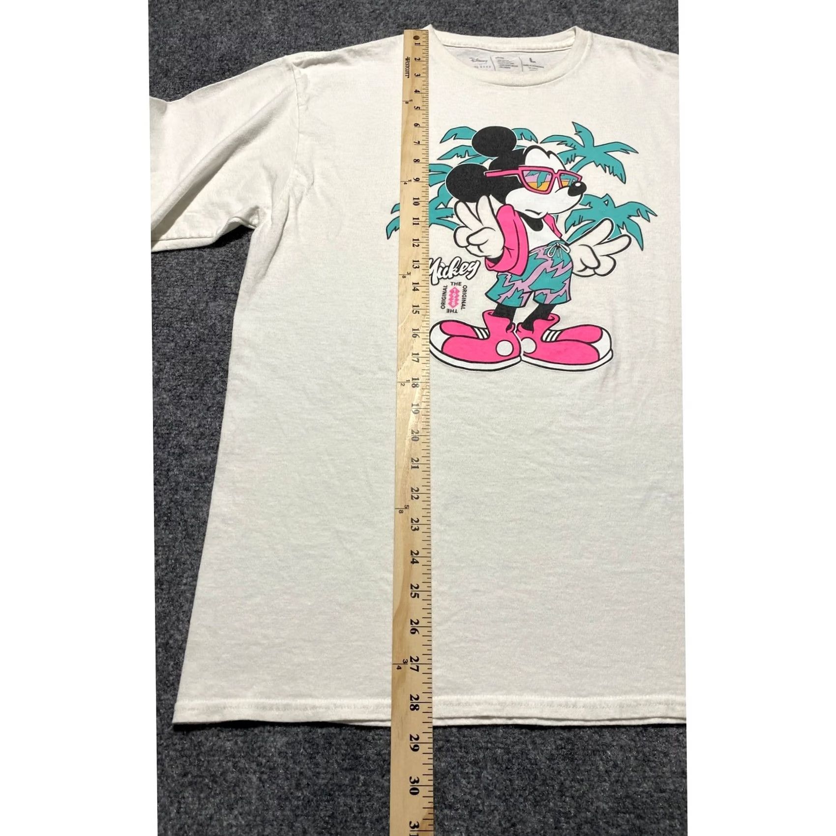 Disney Disney x Neff Mickey Mouse Tropical Long Graphic T-Shirt White Large Size US L / EU 52-54 / 3 - 3 Thumbnail