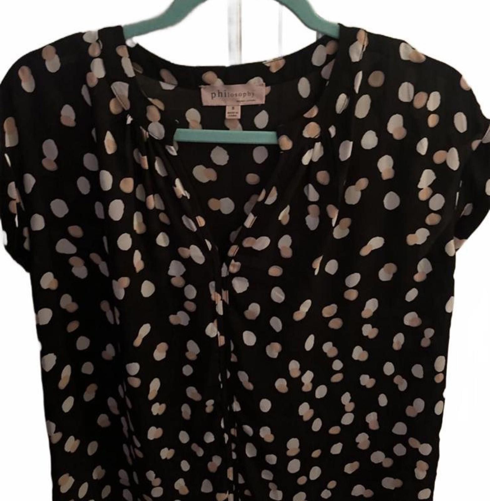 Other Philosophy Black and White Polka Dot Blouse - Size S Size S / US 4 / IT 40 - 4 Thumbnail