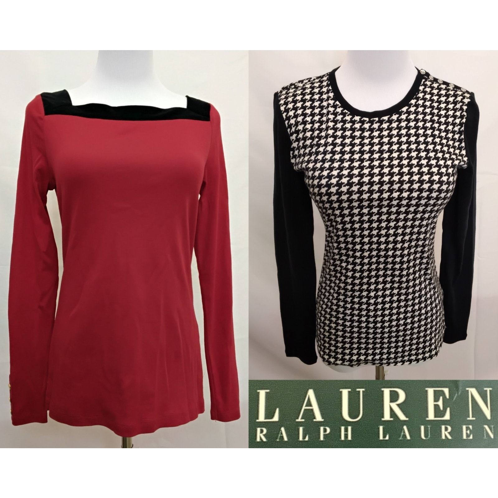 Lauren Ralph Lauren Ralph Lauren Tops Women's Size M Red/Black 2 Items NWT Size M / US 6-8 / IT 42-44 - 1 Thumbnail