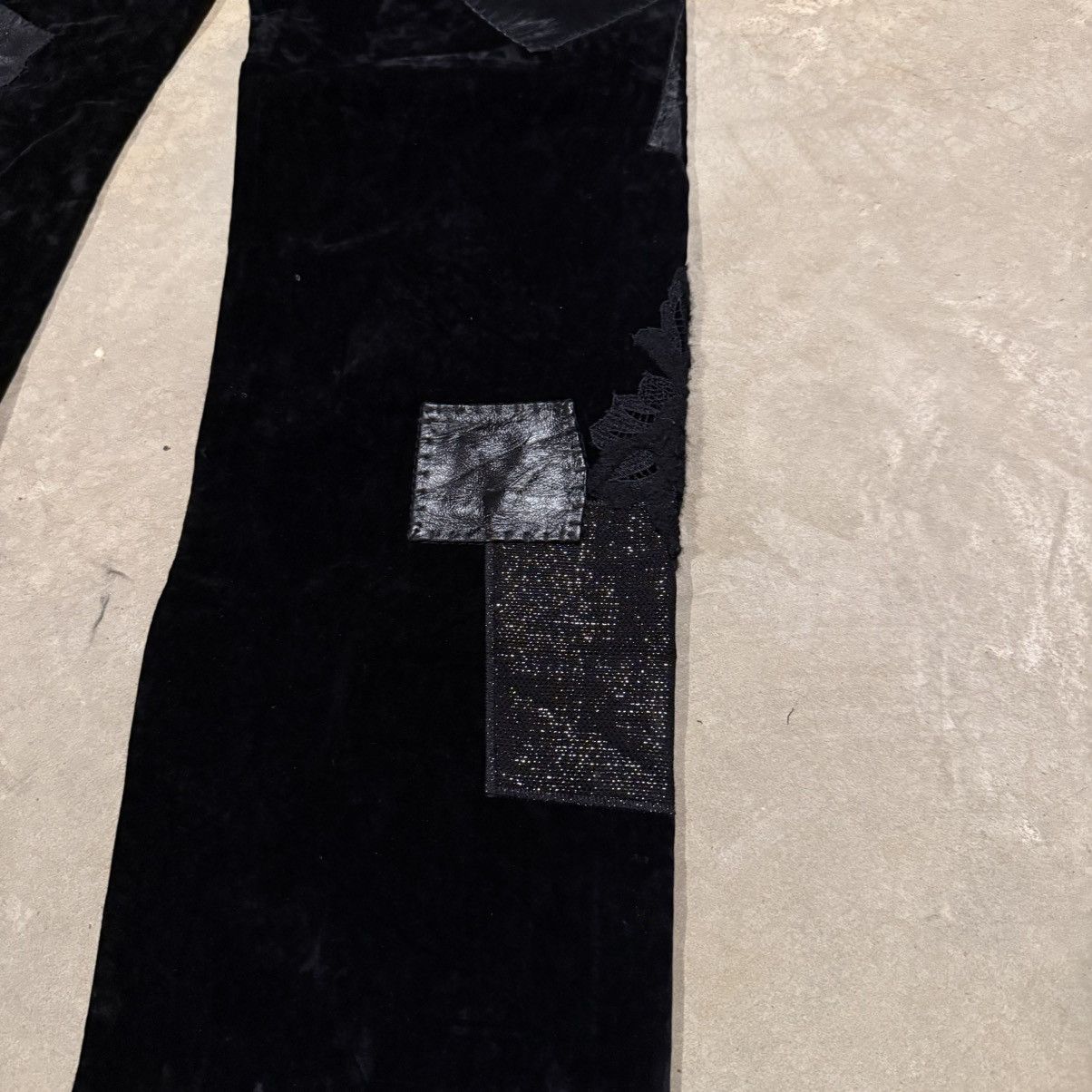 Ralph Lauren Purple Label Ralph Lauren Purple Label Velvet Leather Patchwork Jeans Size US 28 / EU 44 - 16 Thumbnail