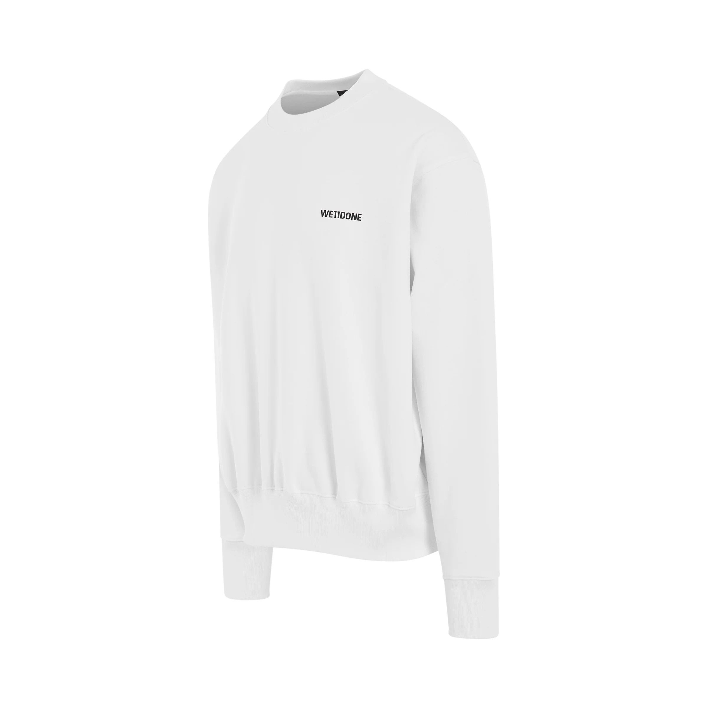 WE11DONE o1mris0824 Cotton Sweatshirt in White Size US L / EU 52-54 / 3 - 2 Thumbnail