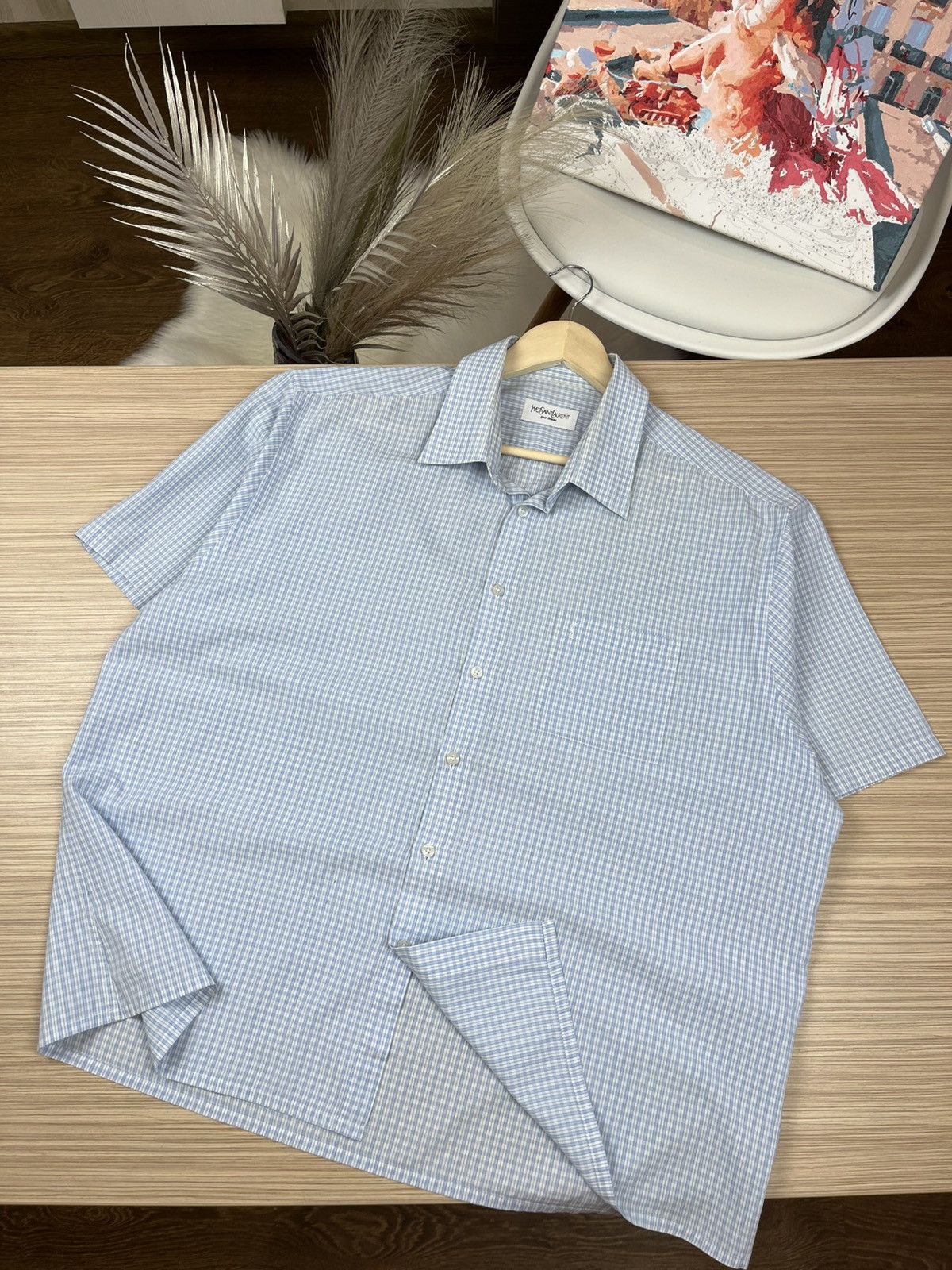 Vintage × Yves Saint Laurent Very crazy Yves Saint Laurent YSL Shirt Summer Size US XXL / EU 58 / 5 - 1 Thumbnail