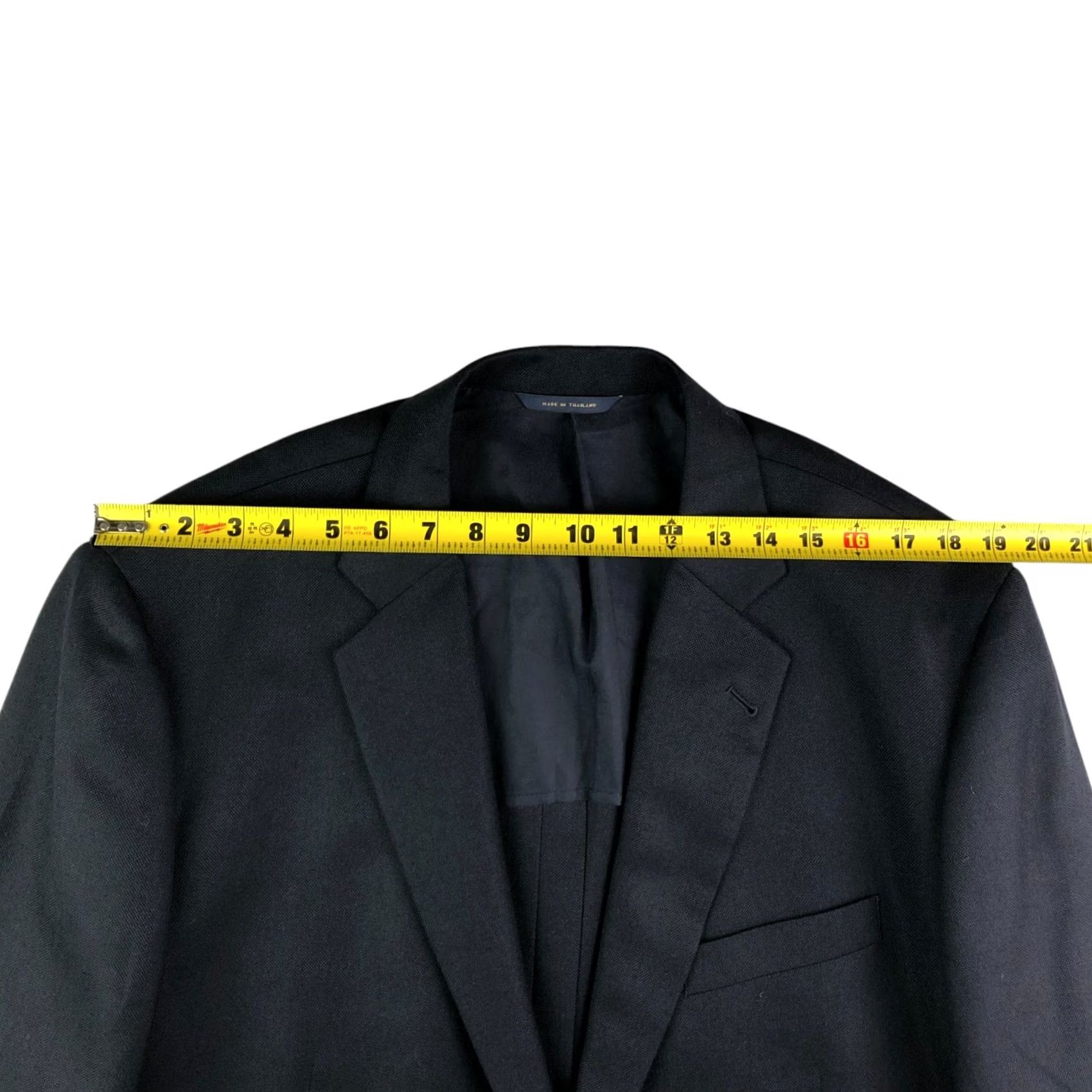Brooks Brothers Brooks Brothers Men's Madison Wool Flannel Blazer Jacket Navy Blue 48 R Size 48R - 6 Thumbnail