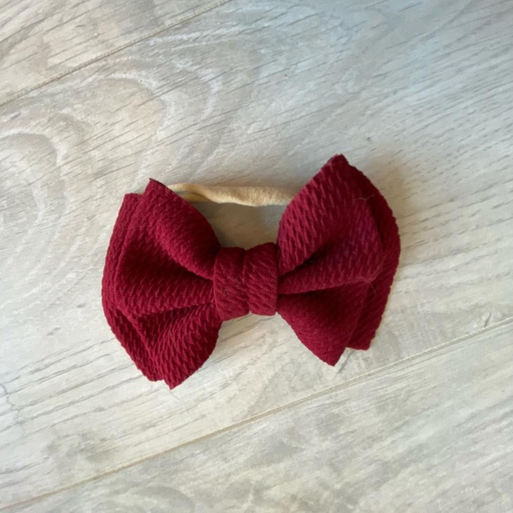 Designer Red Dog Double Bow with Hair Tie Size ONE SIZE - 2 Thumbnail