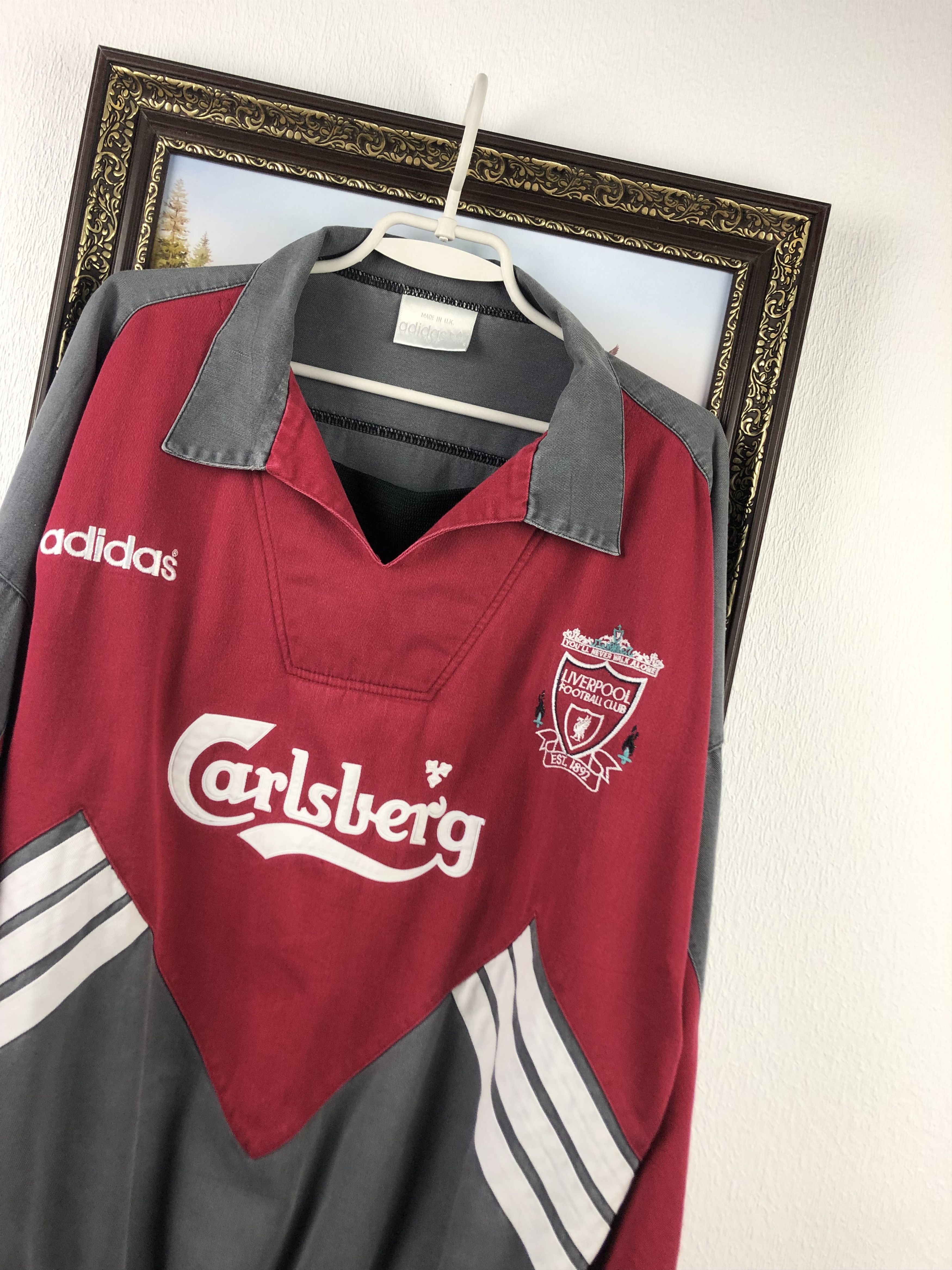 Adidas Vintage FC Liverpool Sweatshirt Soccer Pullover Training Size US L / EU 52-54 / 3 - 4 Thumbnail