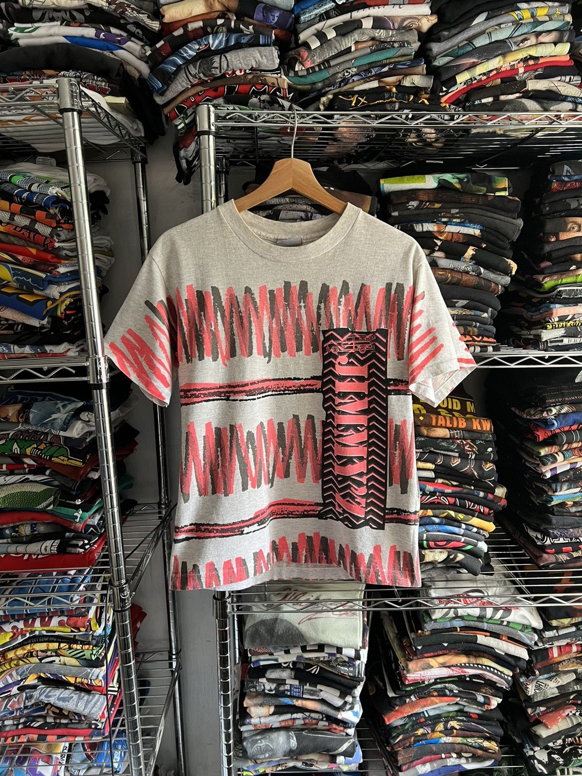 Vintage 80s Jimmy’z Surf AOP Single Stitch Skate Tee Size US S / EU 44-46 / 1 - 1 Thumbnail