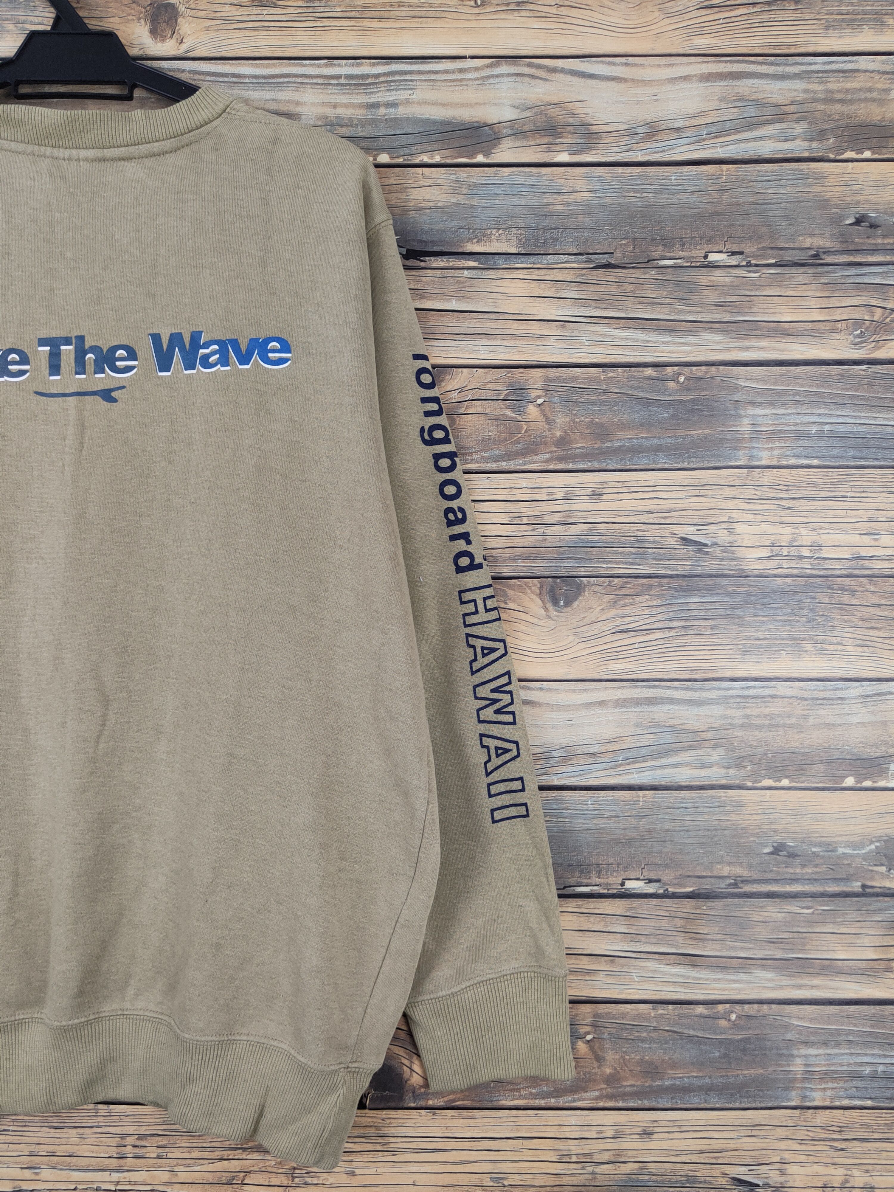 Japanese Brand × Vintage Modern Label long board Light Olive Sweatshirts #W1127 Size US L / EU 52-54 / 3 - 12 Thumbnail