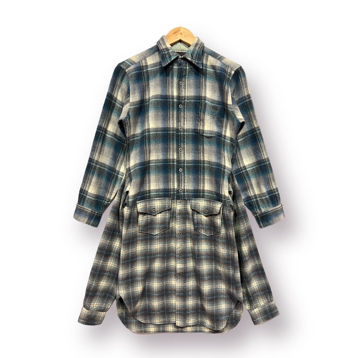 Pendleton × Vintage Pandleton shadow plaid tying waist front dress Size M / US 6-8 / IT 42-44 - 3 Thumbnail