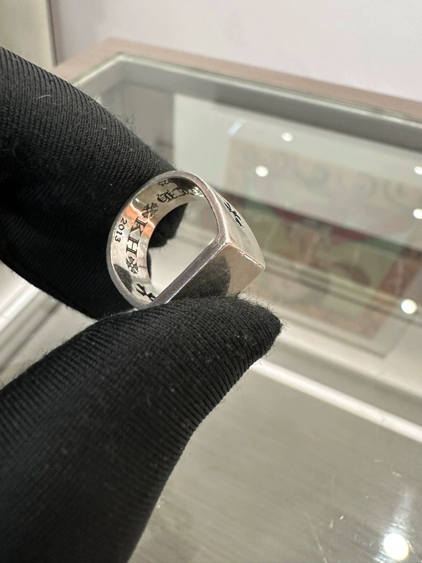 Chrome Hearts Chrome Hearts x KH Collaboration Flat Silver Ring, Size ONE SIZE - 4 Thumbnail