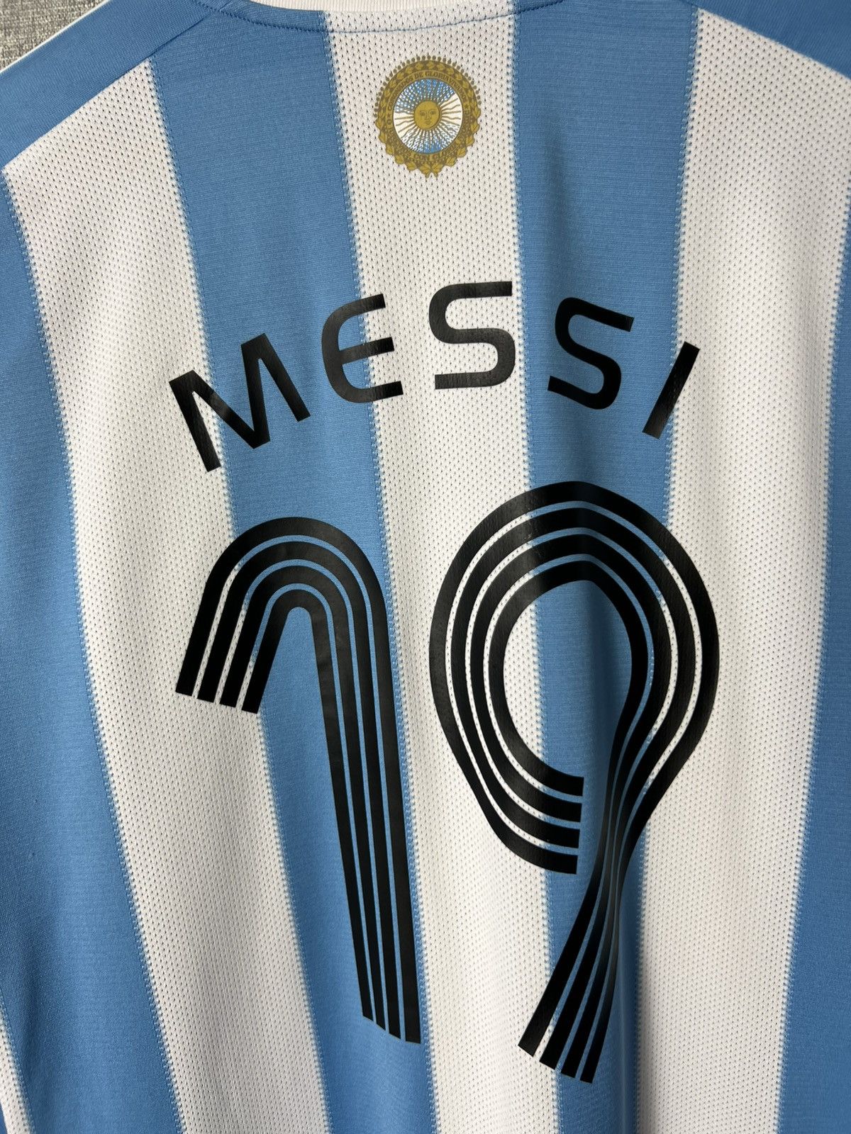 UEFA Vintage Adidas Argentina Messi #19 Home Jersey Blockcore Size US L / EU 52-54 / 3 - 14 Thumbnail