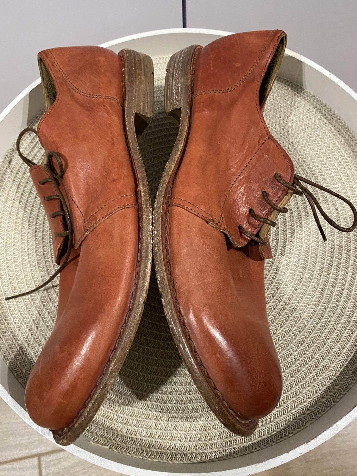 MoMA Moma Brown Leather Derby Avantgarde Shoes Size: 40 Size US 7 / EU 40 - 5 Thumbnail