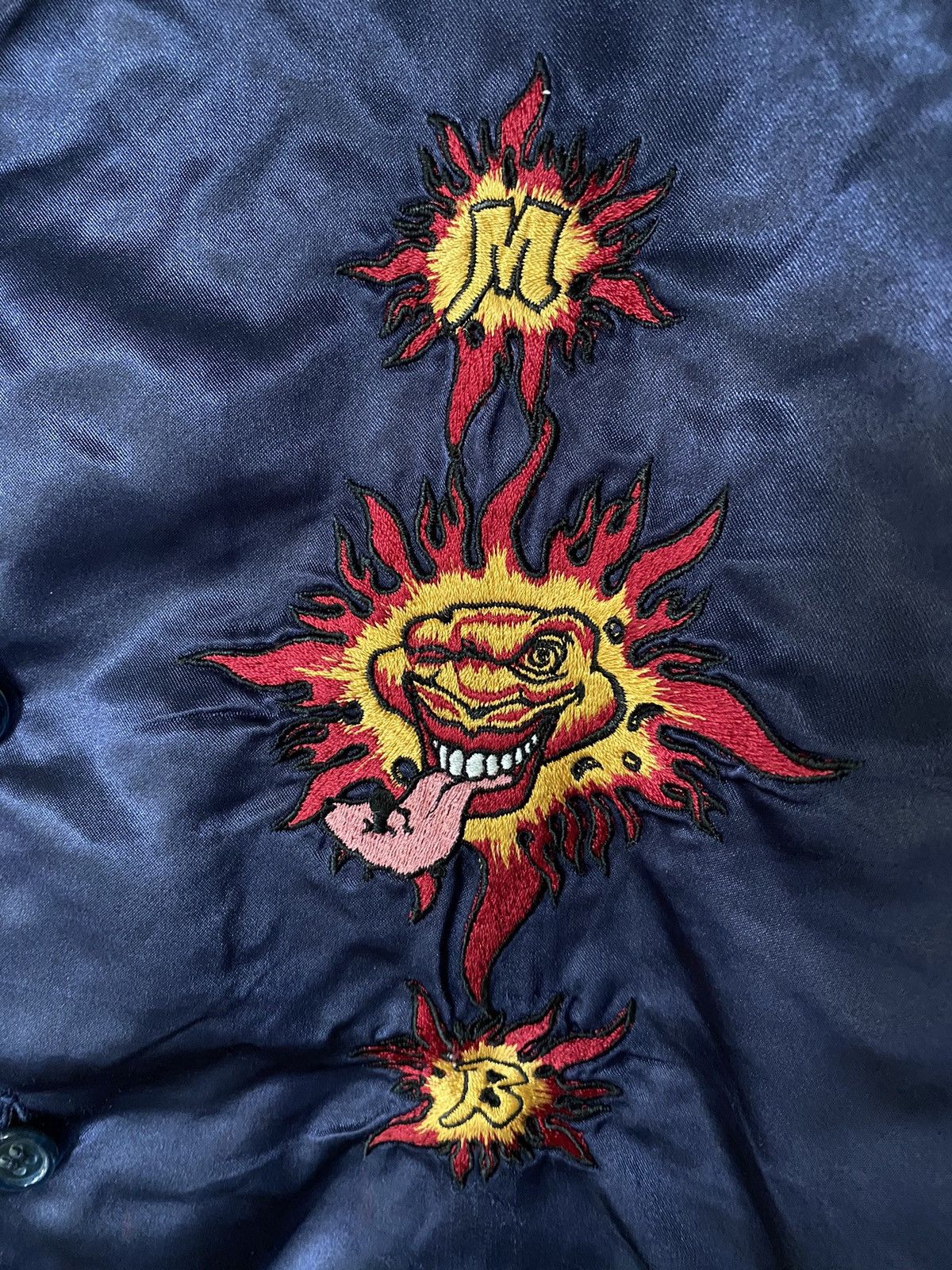Japanese Brand 1990s MILKBOY Devil monster embroidered Bowling shirt Size US M / EU 48-50 / 2 - 6 Thumbnail