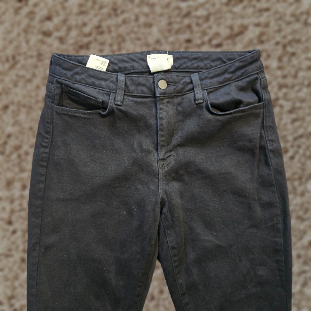 L'AGENCE L'AGENCE Jeans Womens Size 29 Black Sophia High Rise Crop Raw Hem Capsule Casual Sh Size 29" - 1 Thumbnail